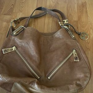 Michael Kors Brown Snakeskin Shoulder Bag